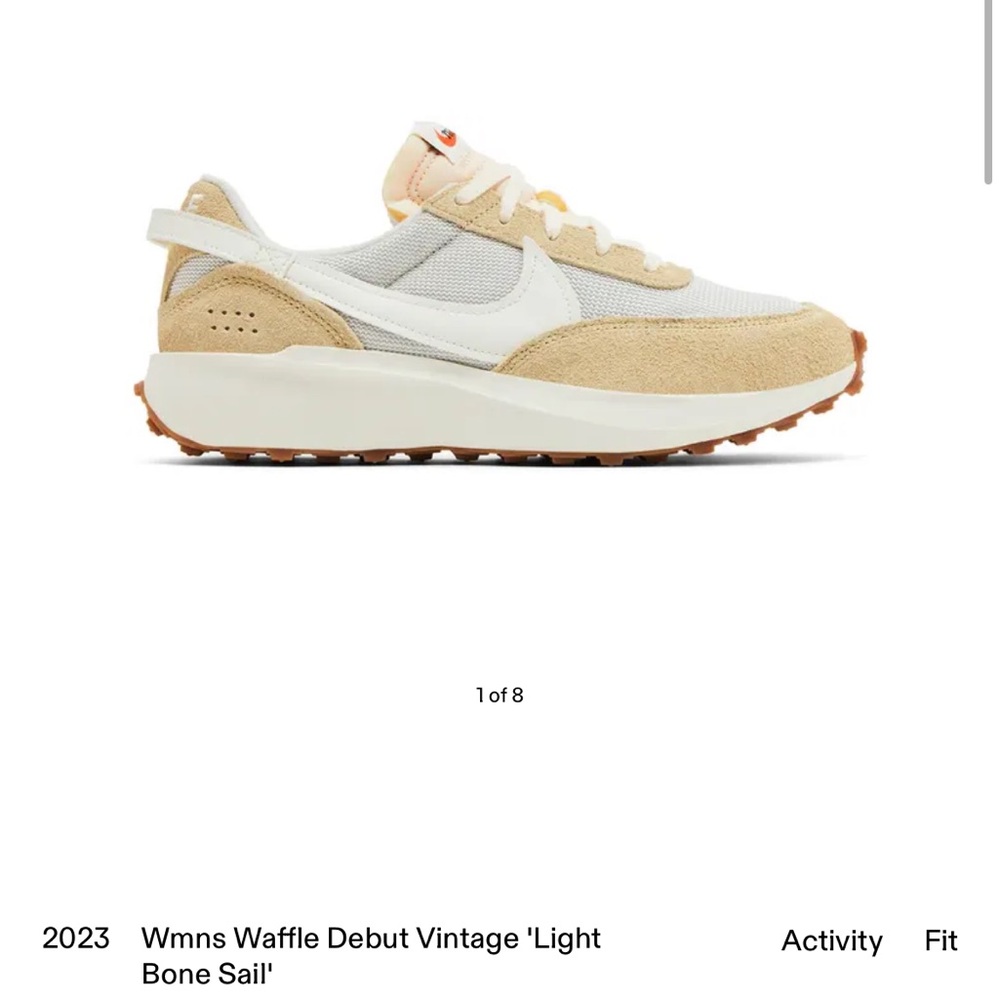 Nike Women's Waffle Debut Vintage Sneakers - Light Bone Sail 8